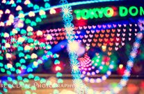 Love and Tokyo Dome with Colorful Psychedelic Heart Lights